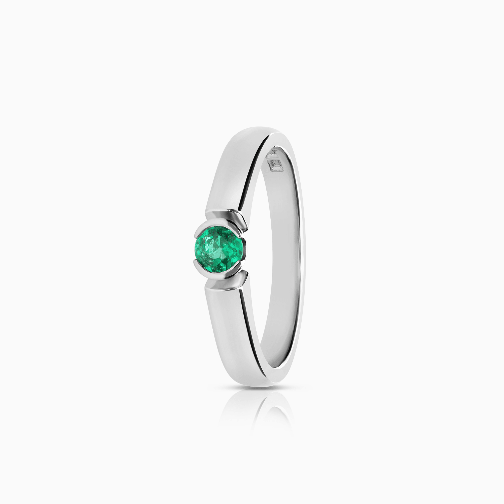 Ädelstensring smaragd 0,20ct 18K