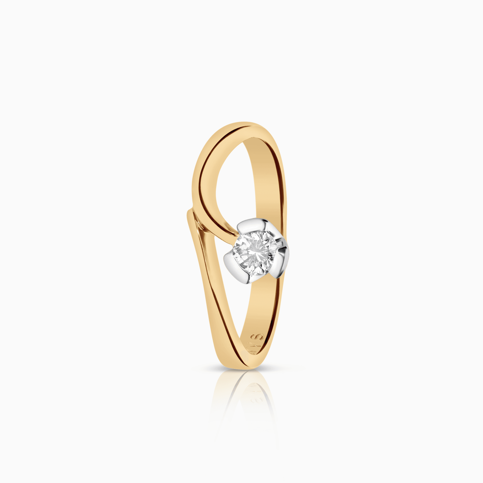 Solitärring 0,19ct 18K guld