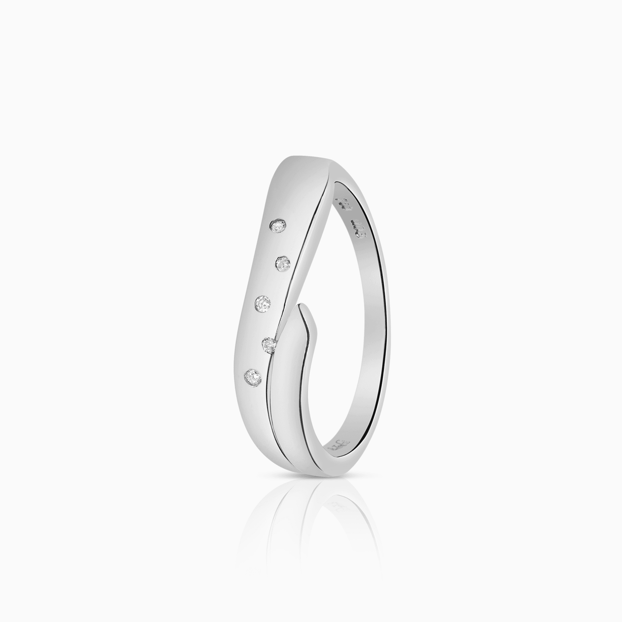 Diamantring 0,03ct 18K vitguld