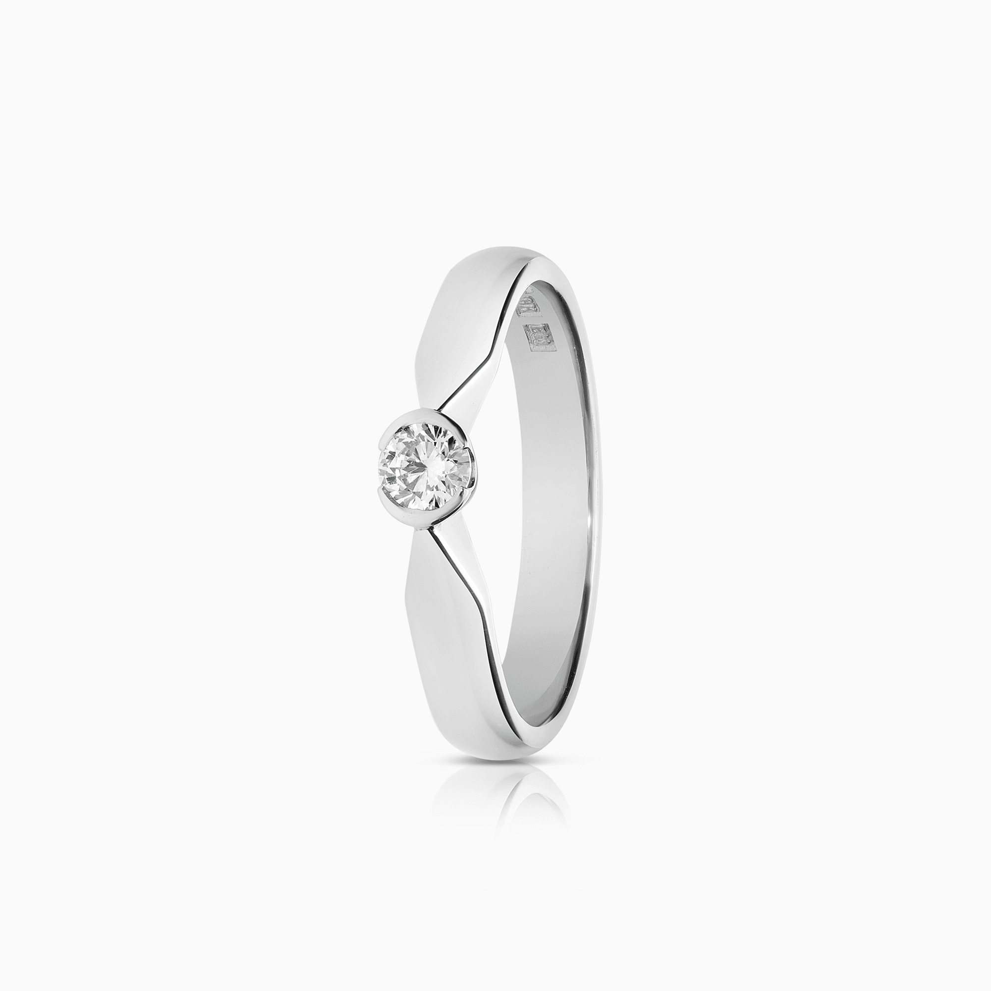 Solitärring 0,15ct 18K vitguld