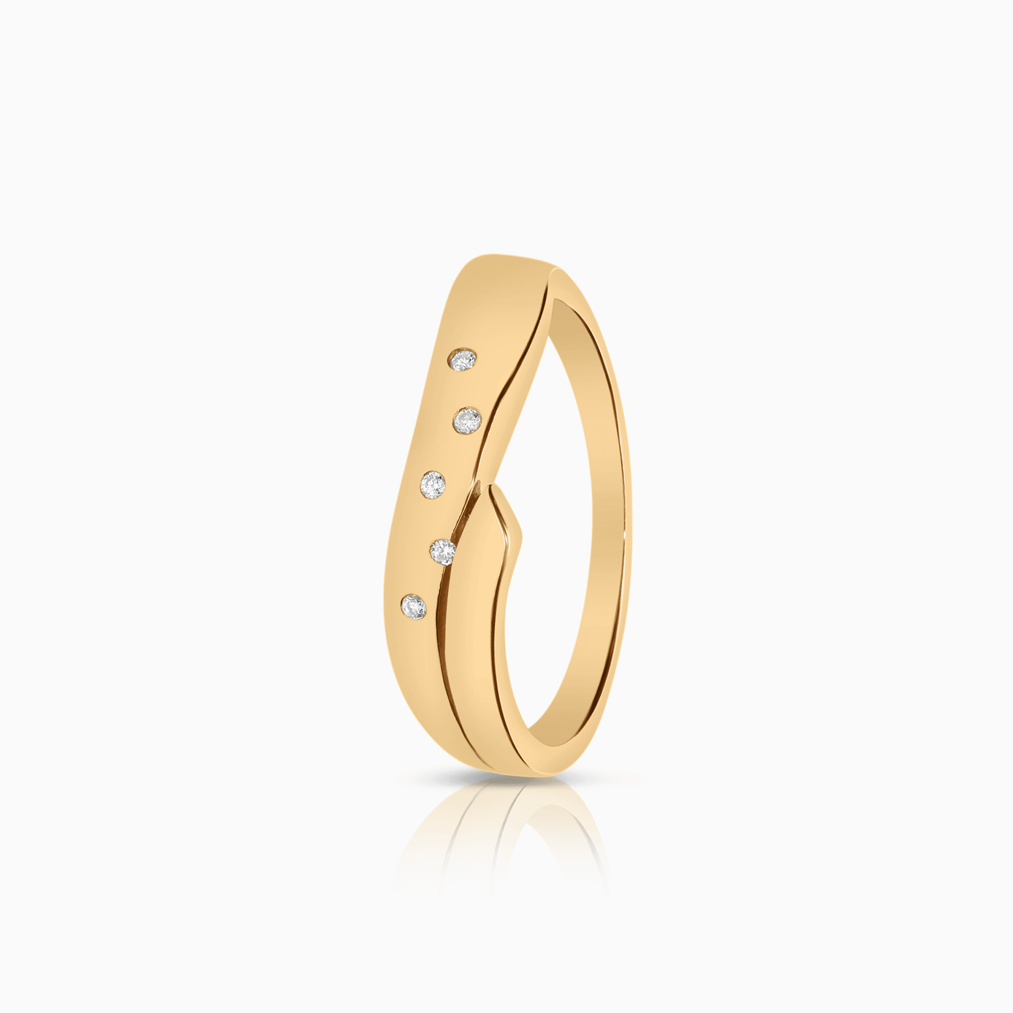 Diamantring 0,03ct 18K guld