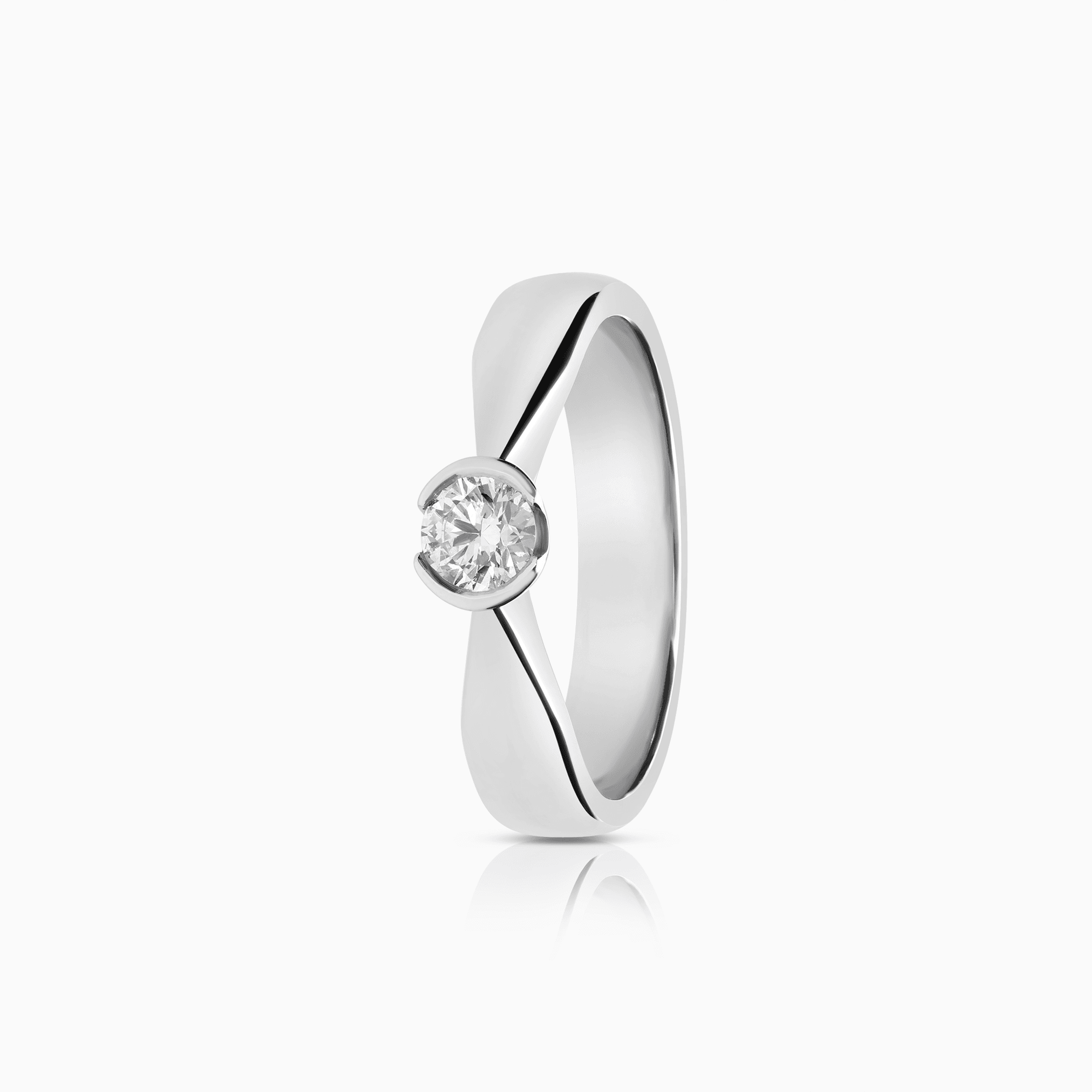 Solitärring 0,26ct 18K vitguld
