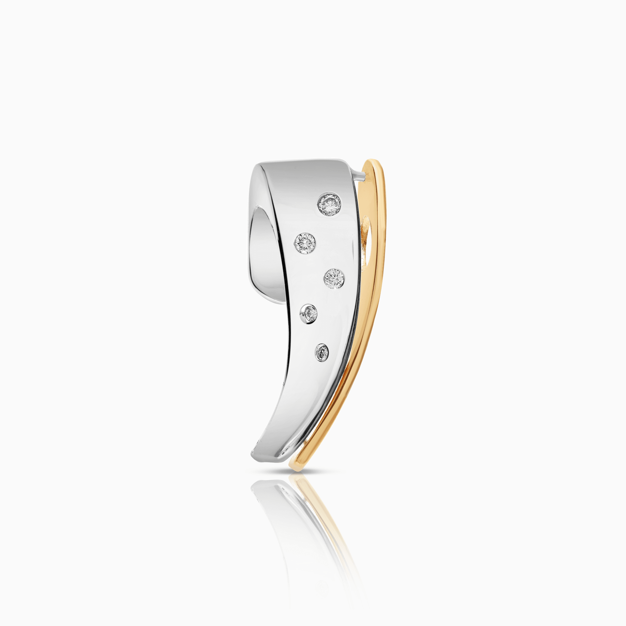 Hängsmycke diamanter 0,09ct 18K gul/vitguld