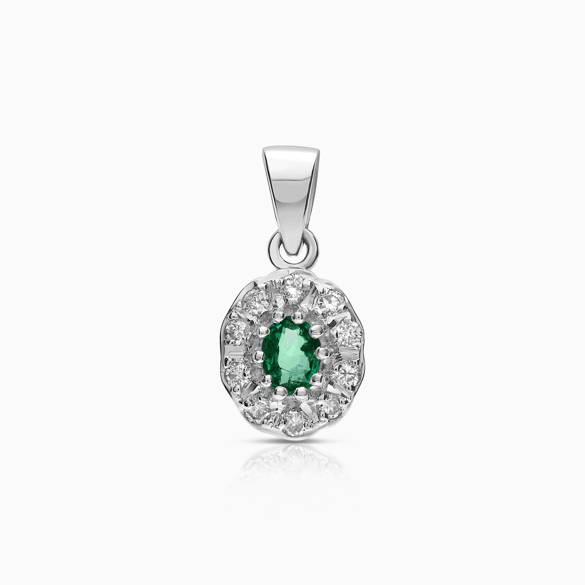 Ädelstenshänge med diamanter 0,18ct 18K vitguld