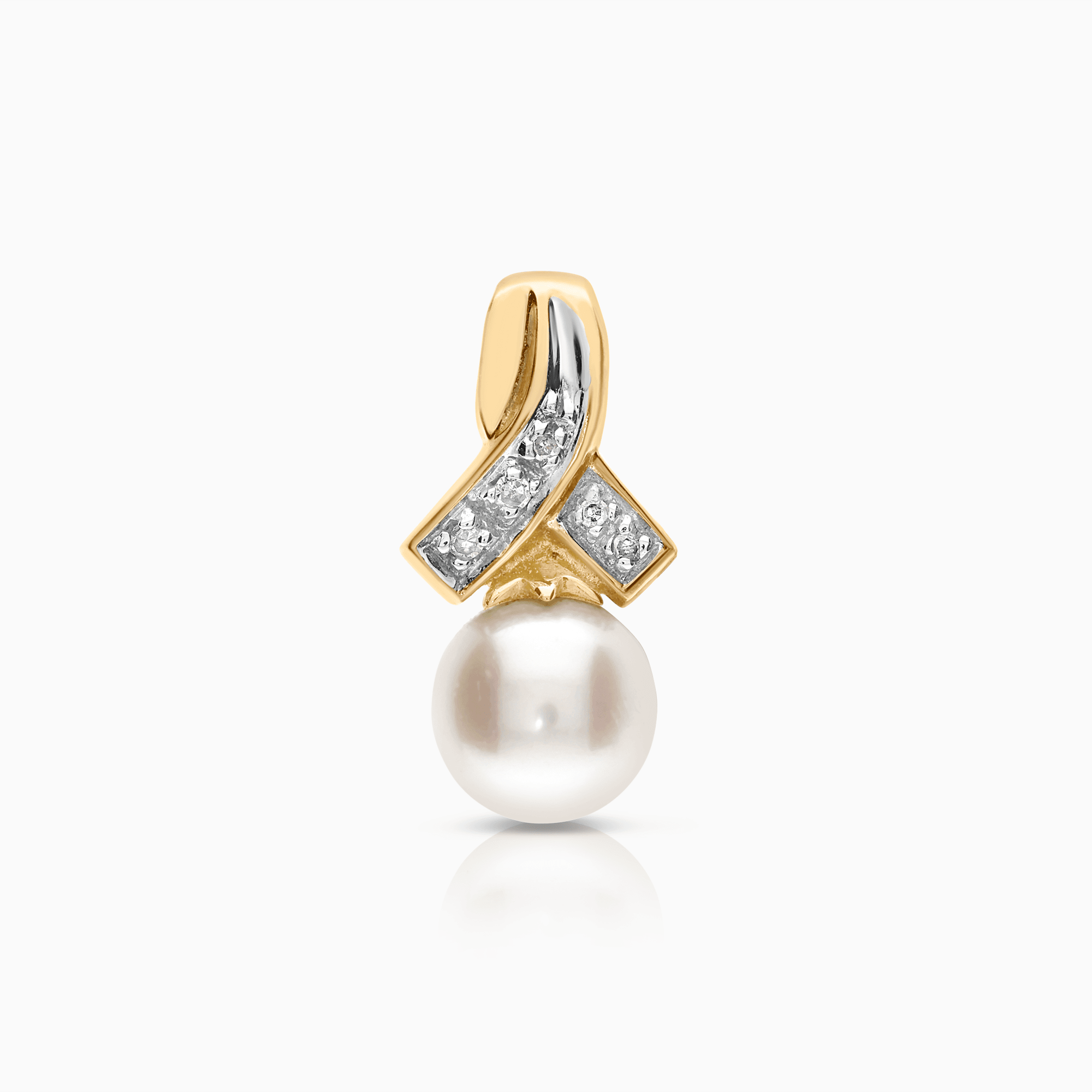 Diamanthänge med pärla 0,05ct 18K guld