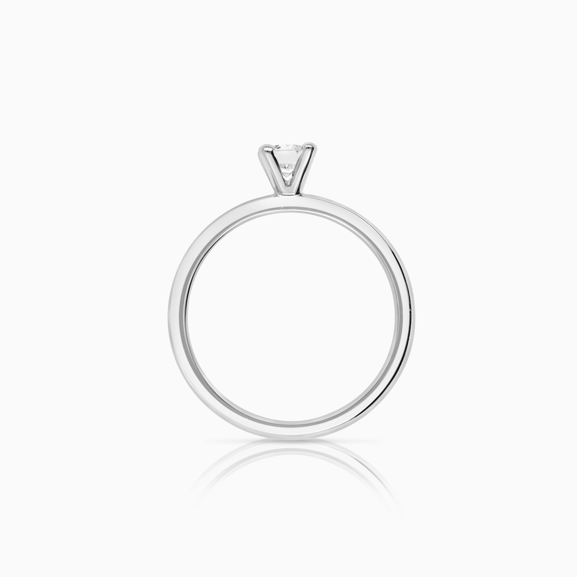 Solitaire ring 0.37ct 18K white gold