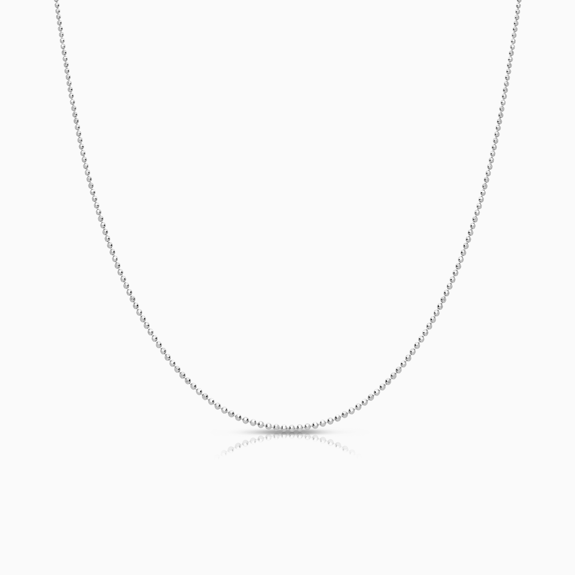 Kullänk 42cm 18K vitguld