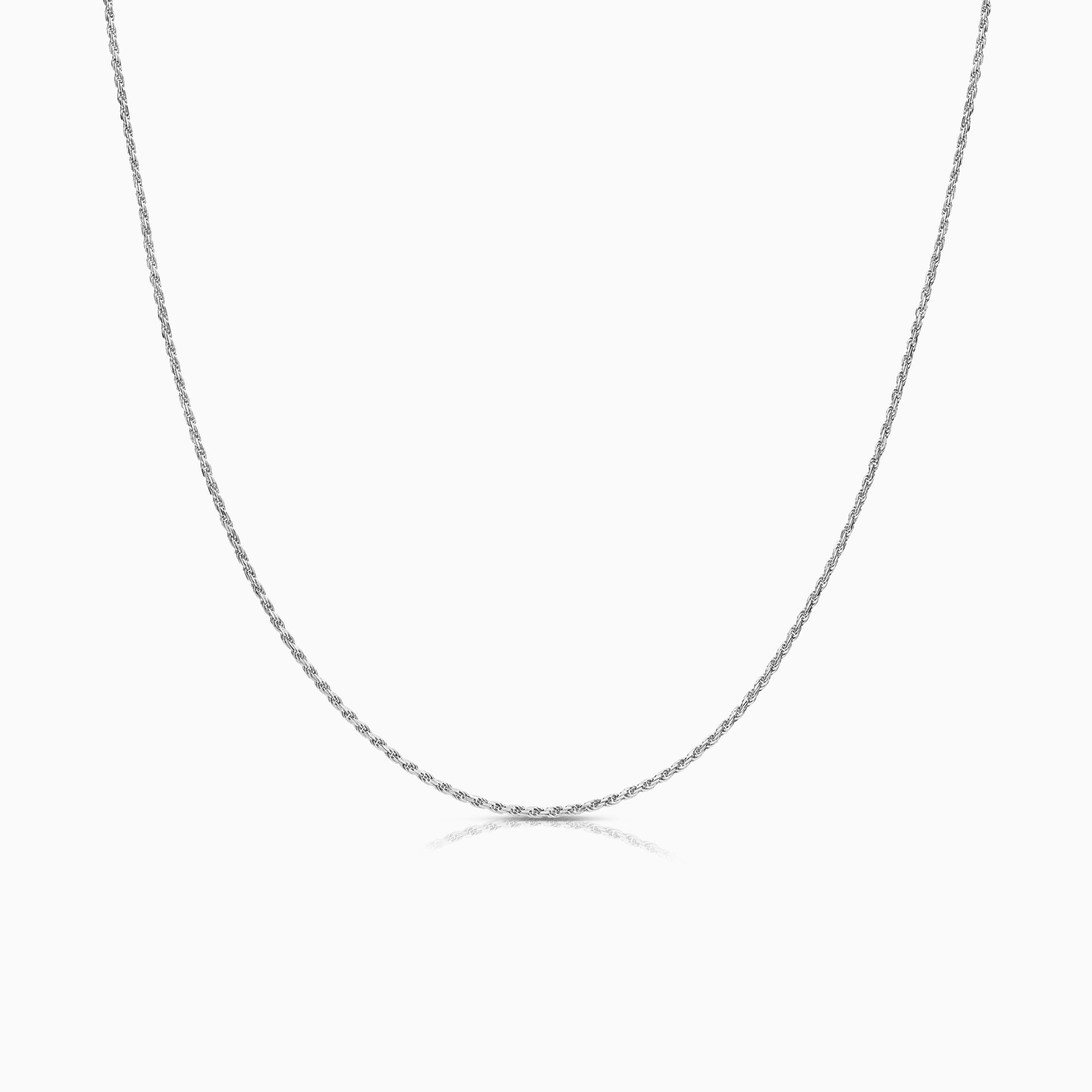 Rope necklace 2.95g 18K white gold