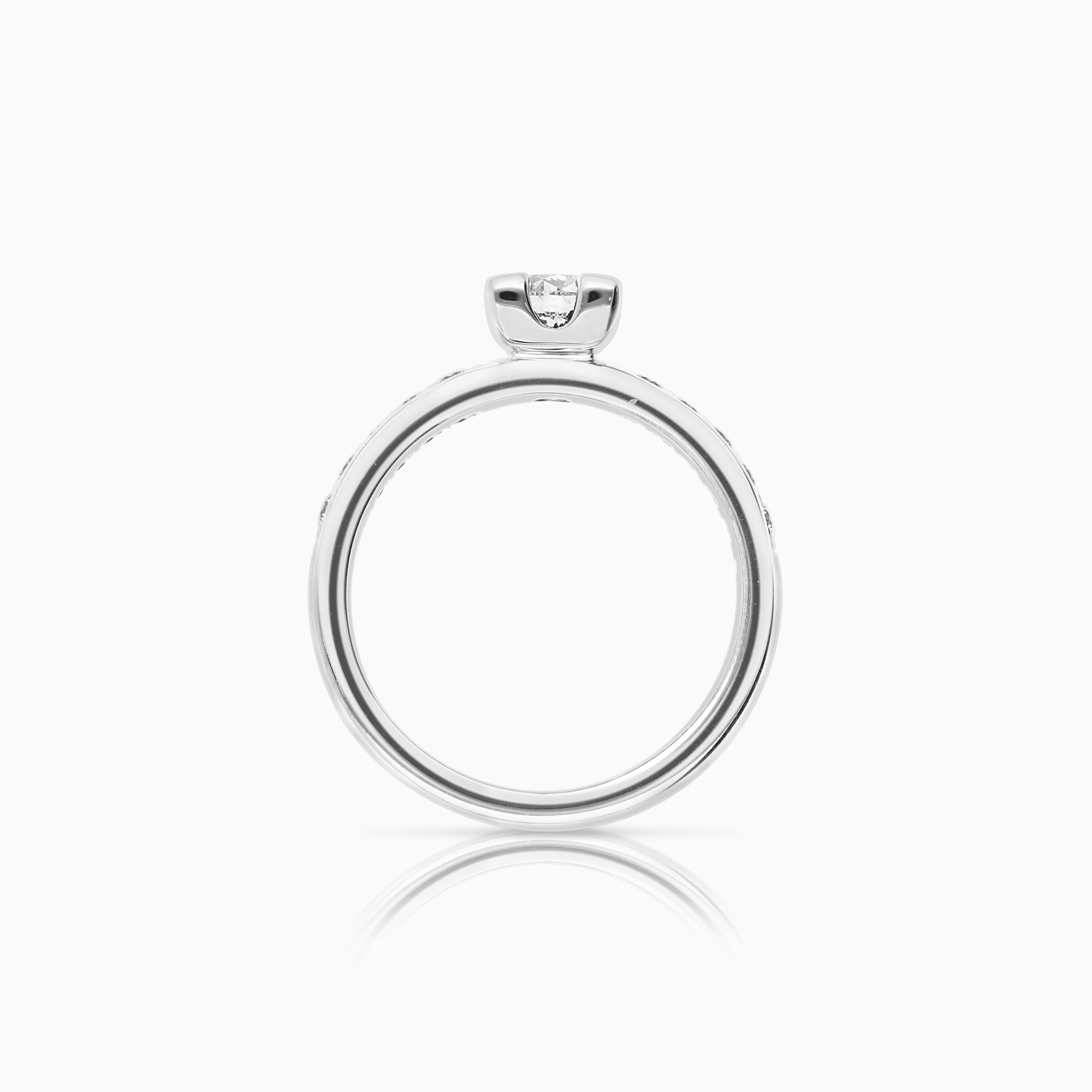 Sidostensring 0,55ct 18K vitguld