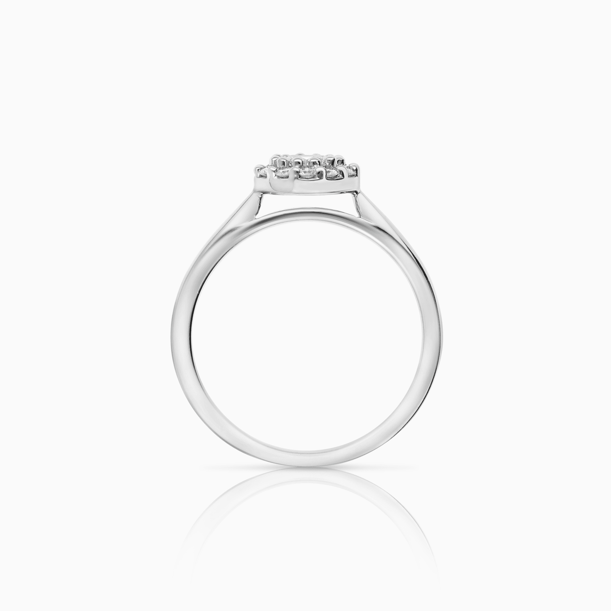 Förlovningsring halo 0,43 18K vitguld