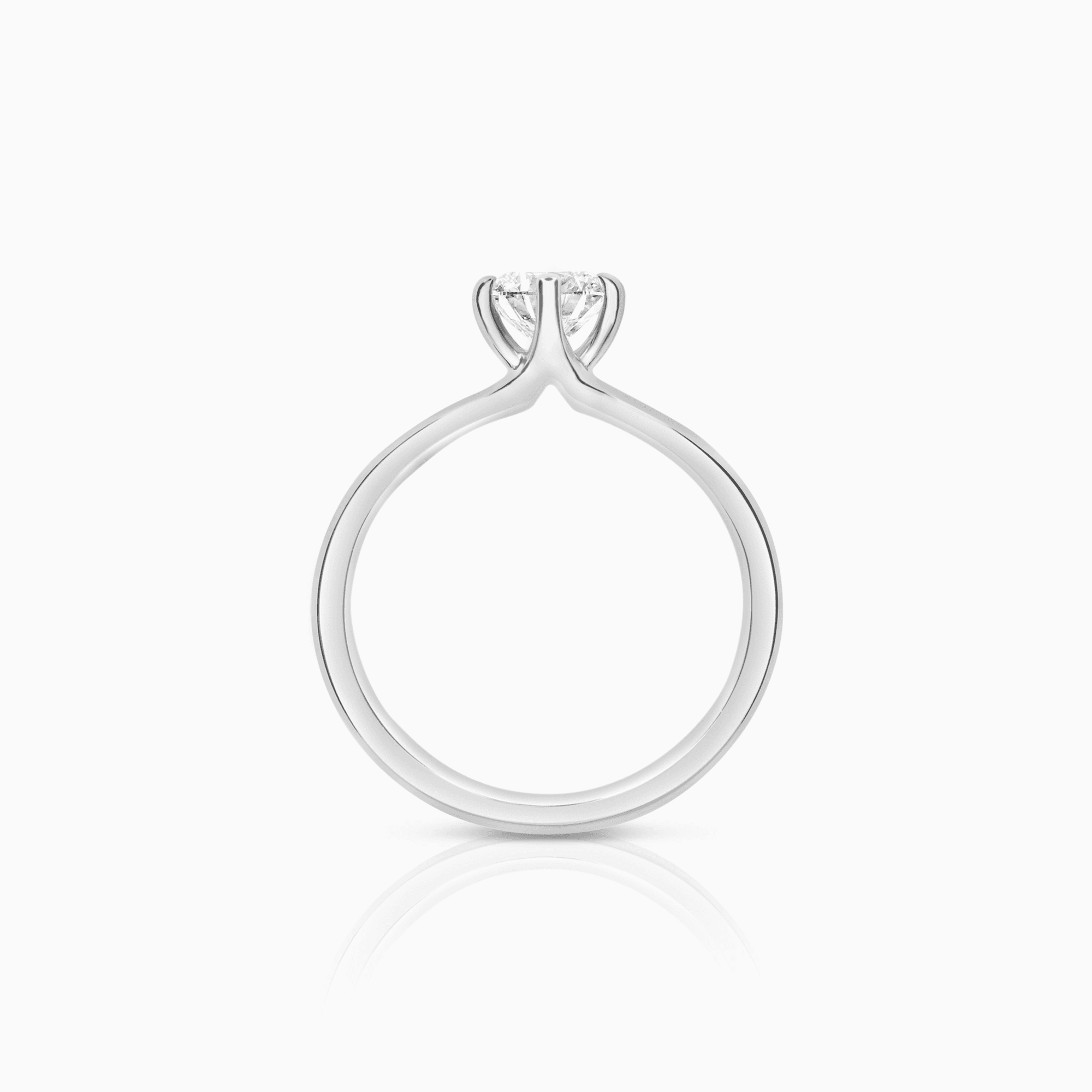 Solitärring 0,72ct 14K vitguld GIA certifierad