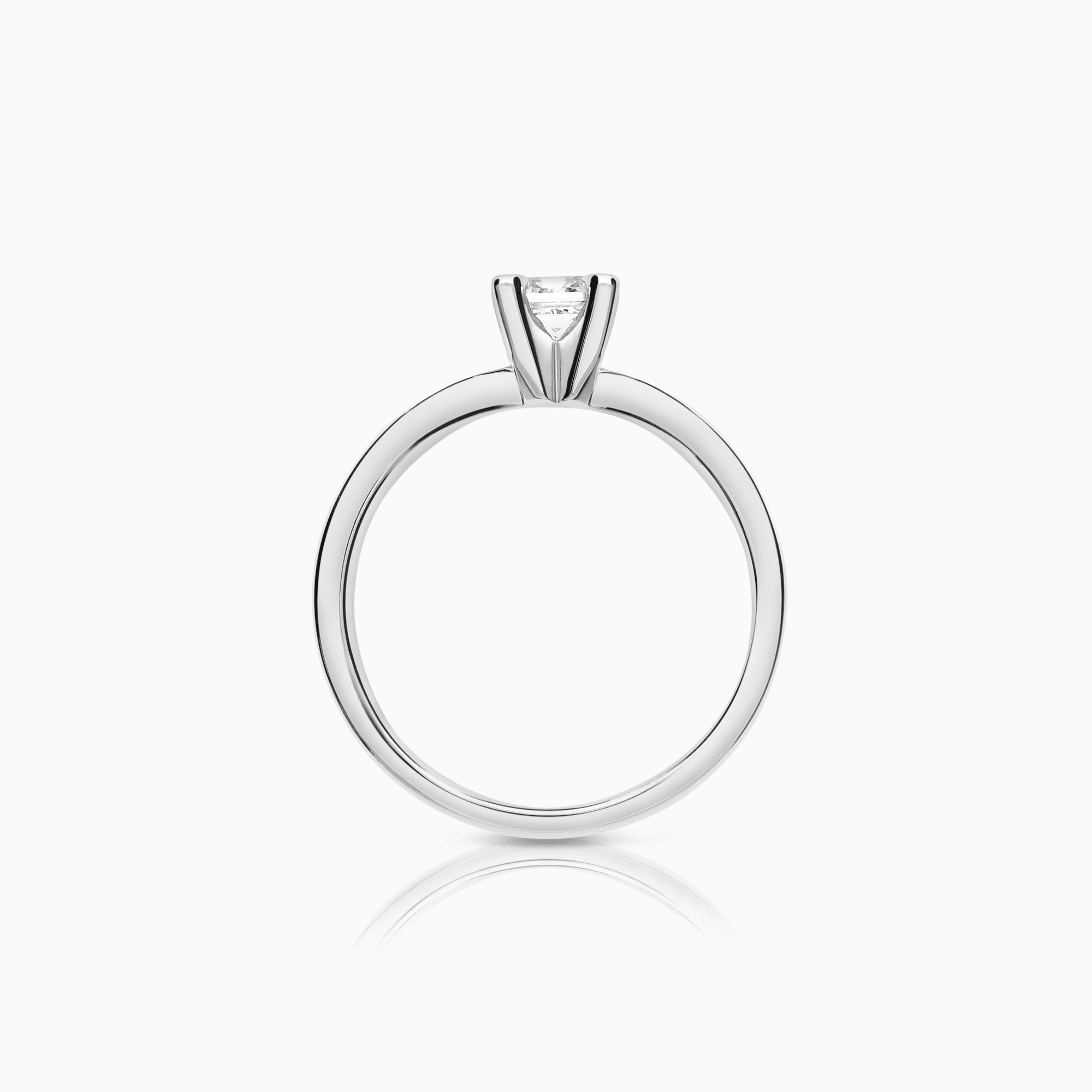 Solitärring princess 0,51ct 18K vitguld GIA certifikat