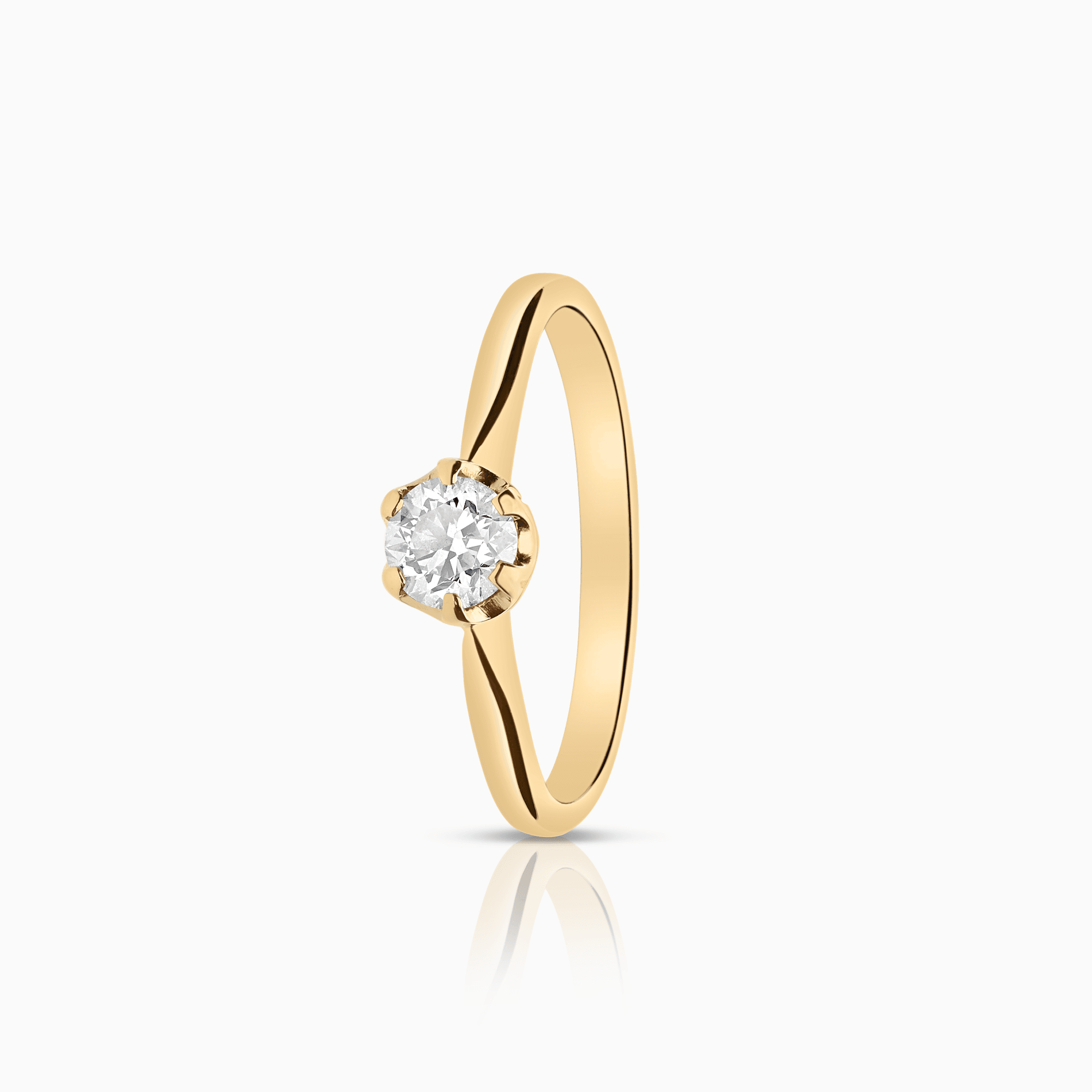 Solitärring 0,30ct 18K guld GIA certifikat
