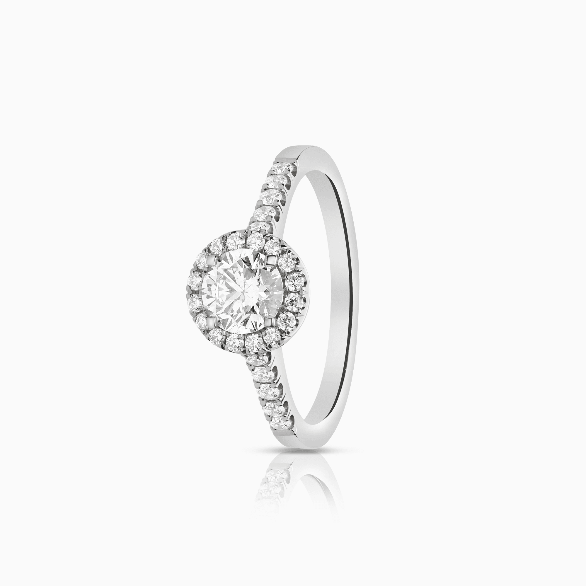 Haloring 0,93ct 18K vitguld