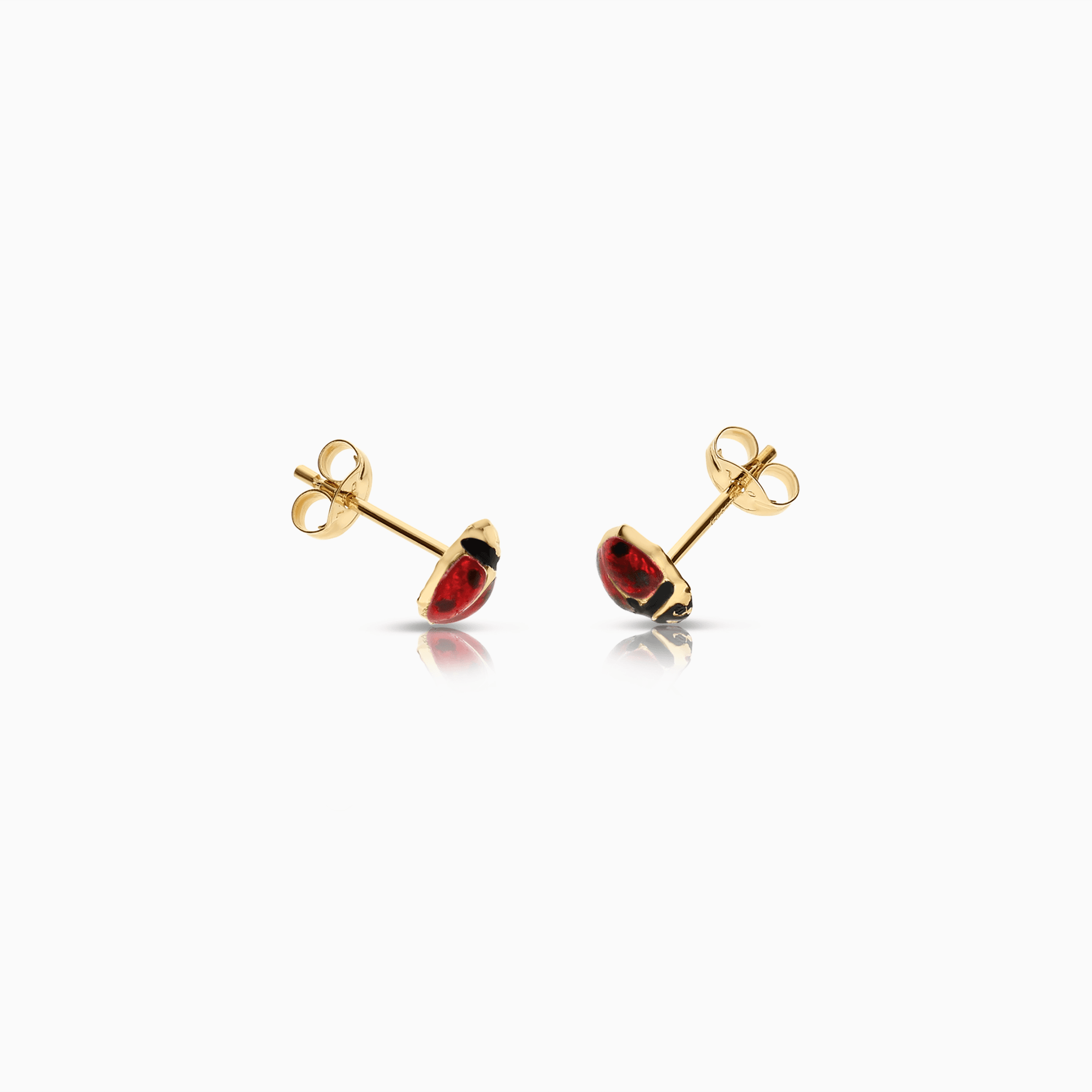 Gold earrings ladybug 0.32g 18K gold