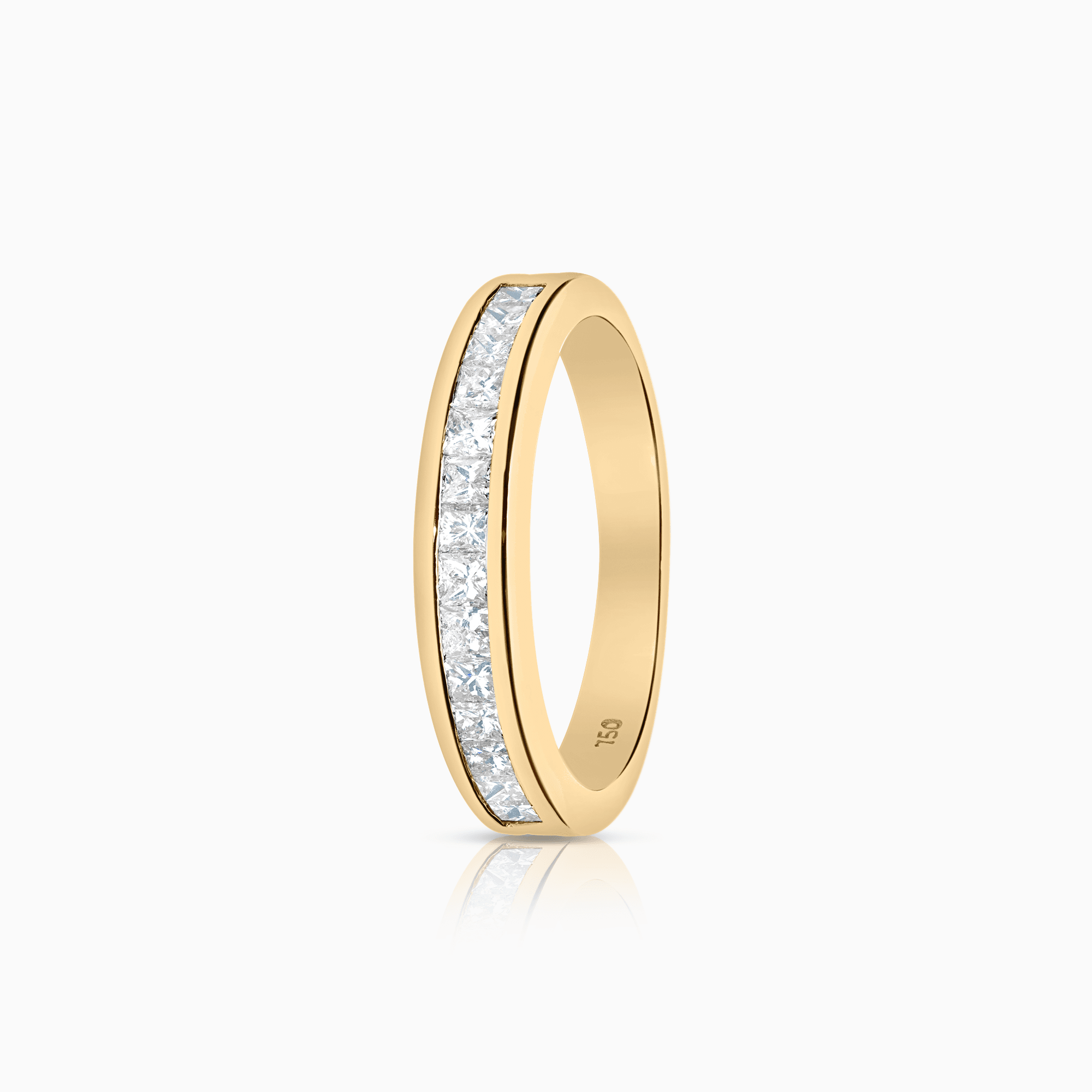 Alliansring princess 0,70ct 18K gulguld