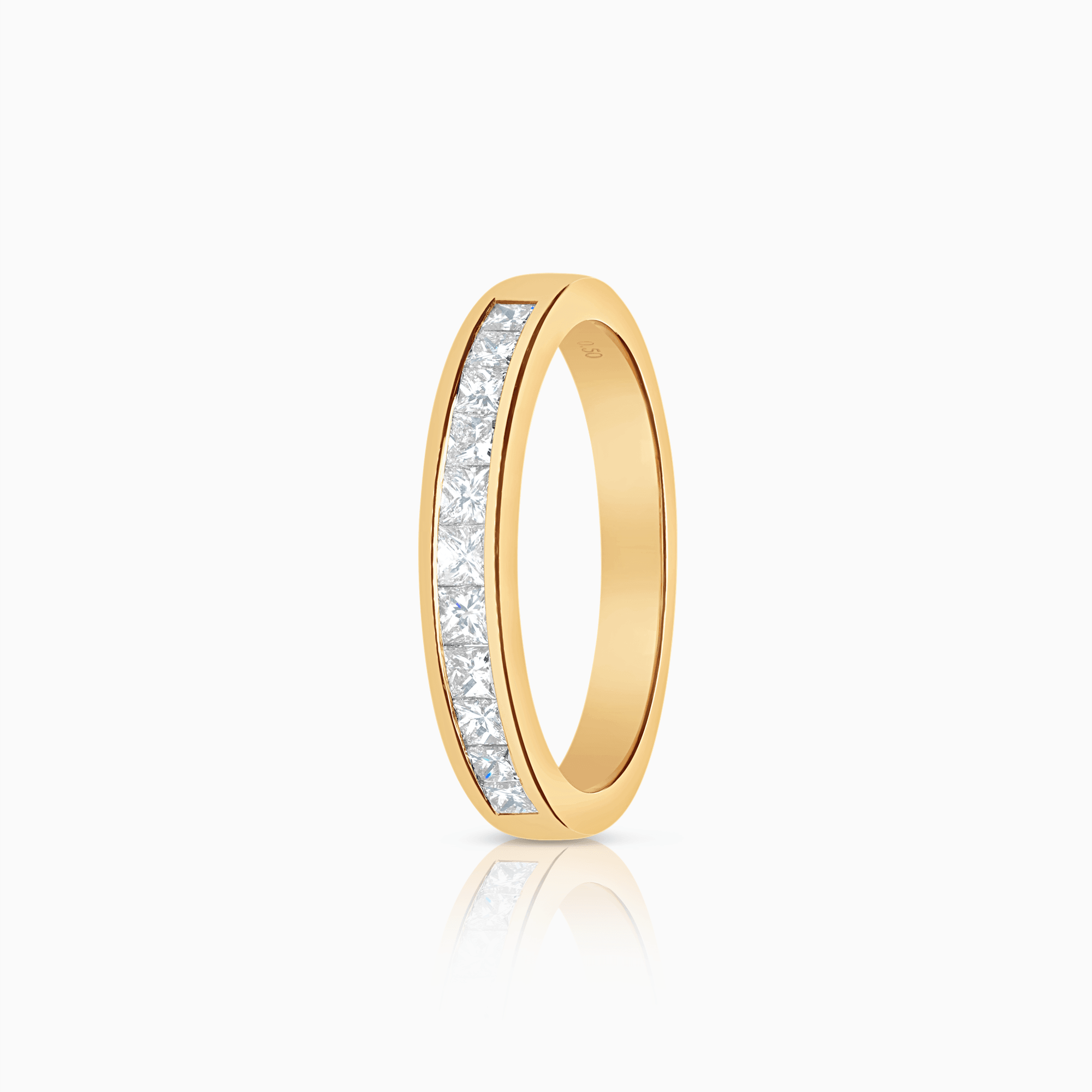 Alliansring princess 0,50ct 18K gulguld