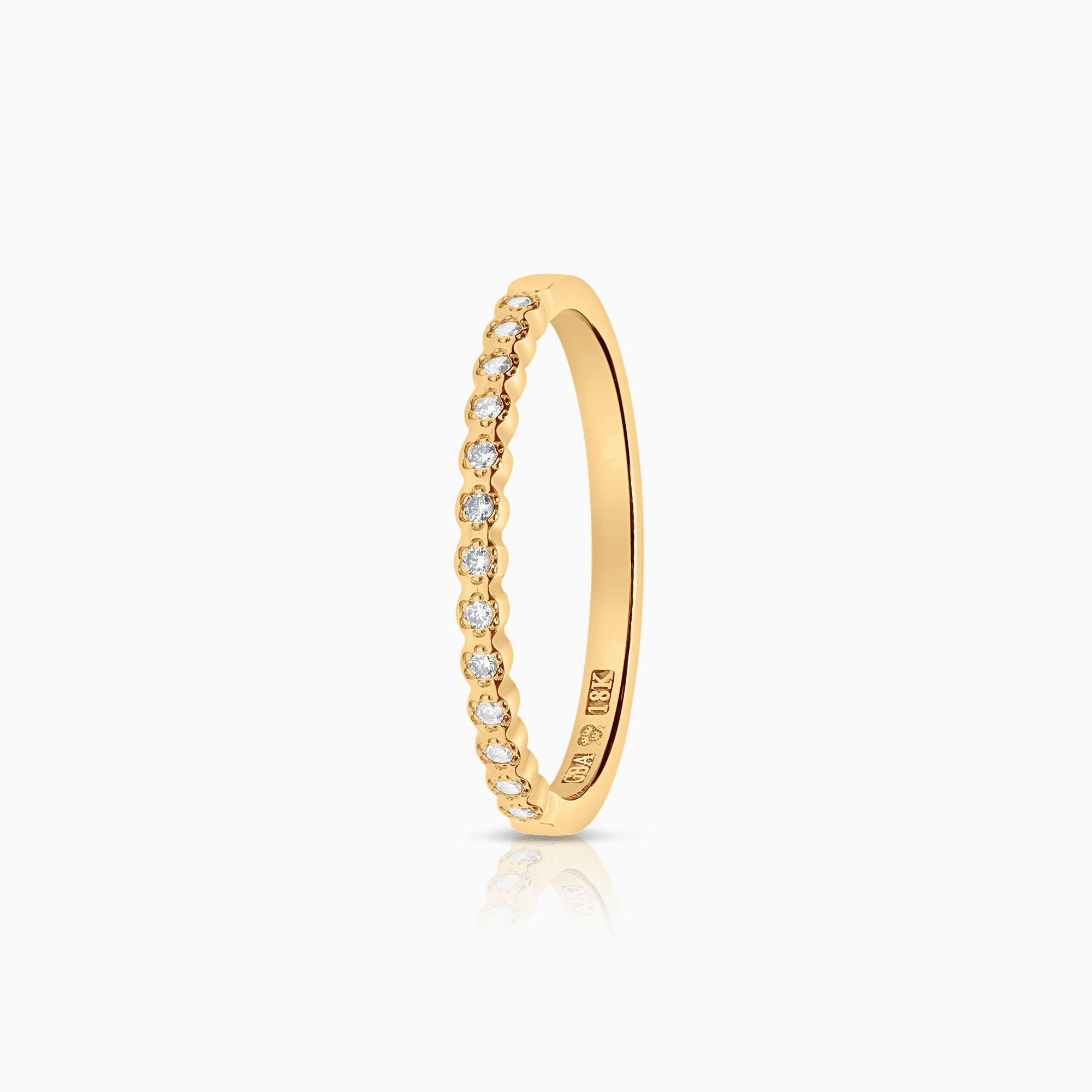 Alliansring 0,11ct 18K guld