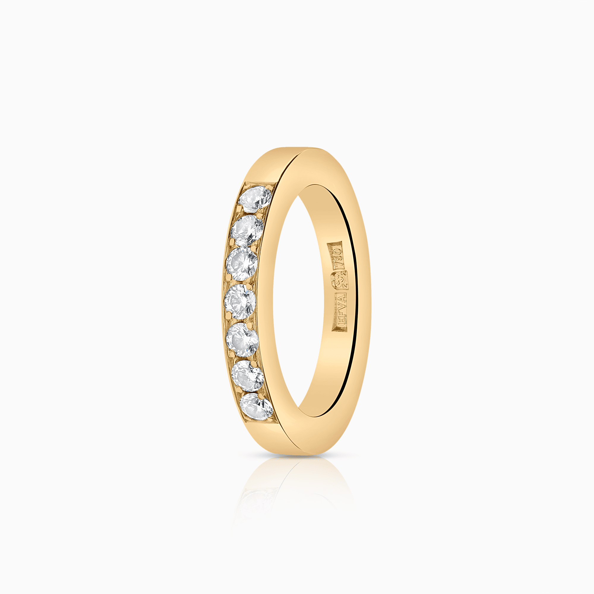 Efva Attling 7 stars & signature ring 0,42ct 18K gull