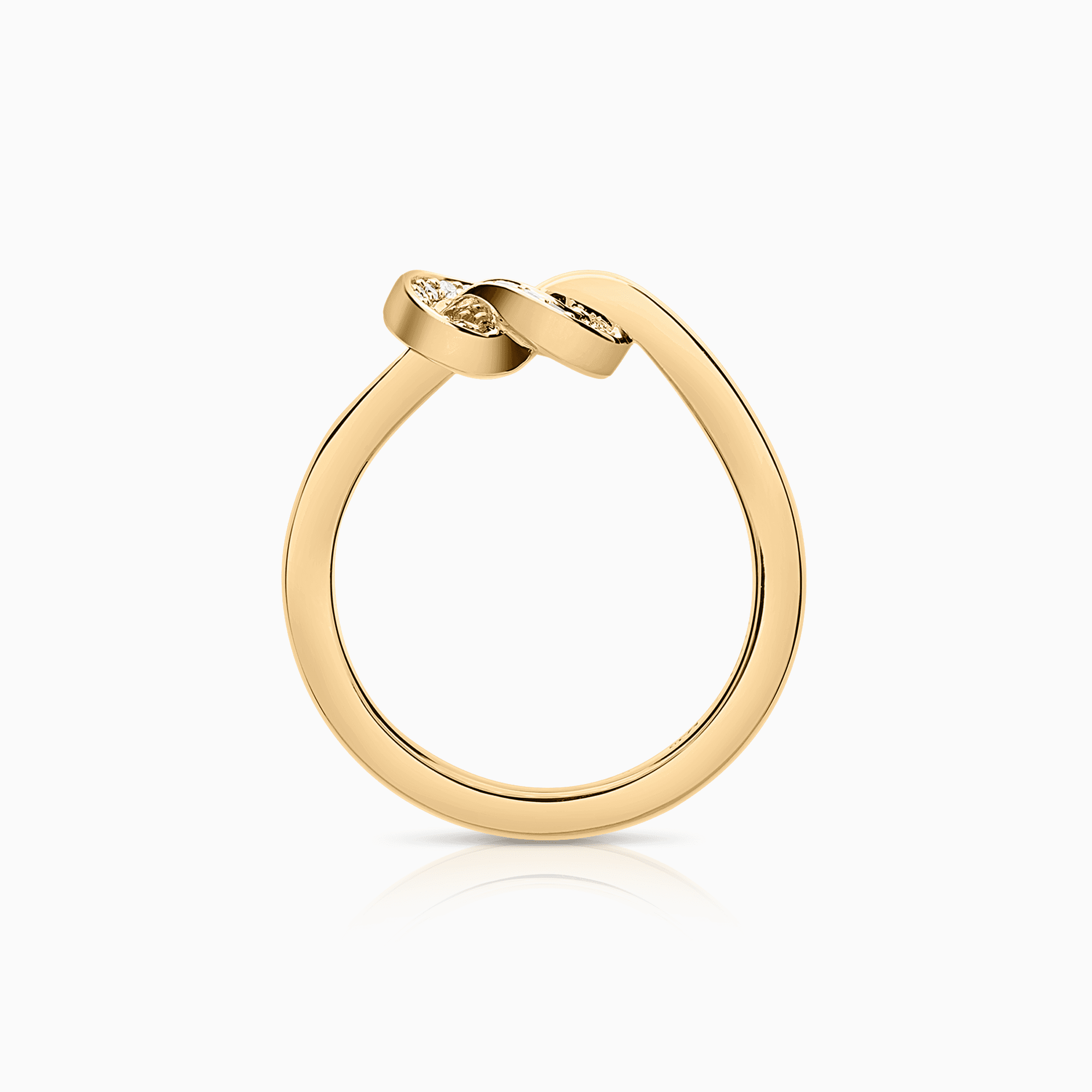 Efva Attling Love knot & stars ring 0.07ct 18K gold