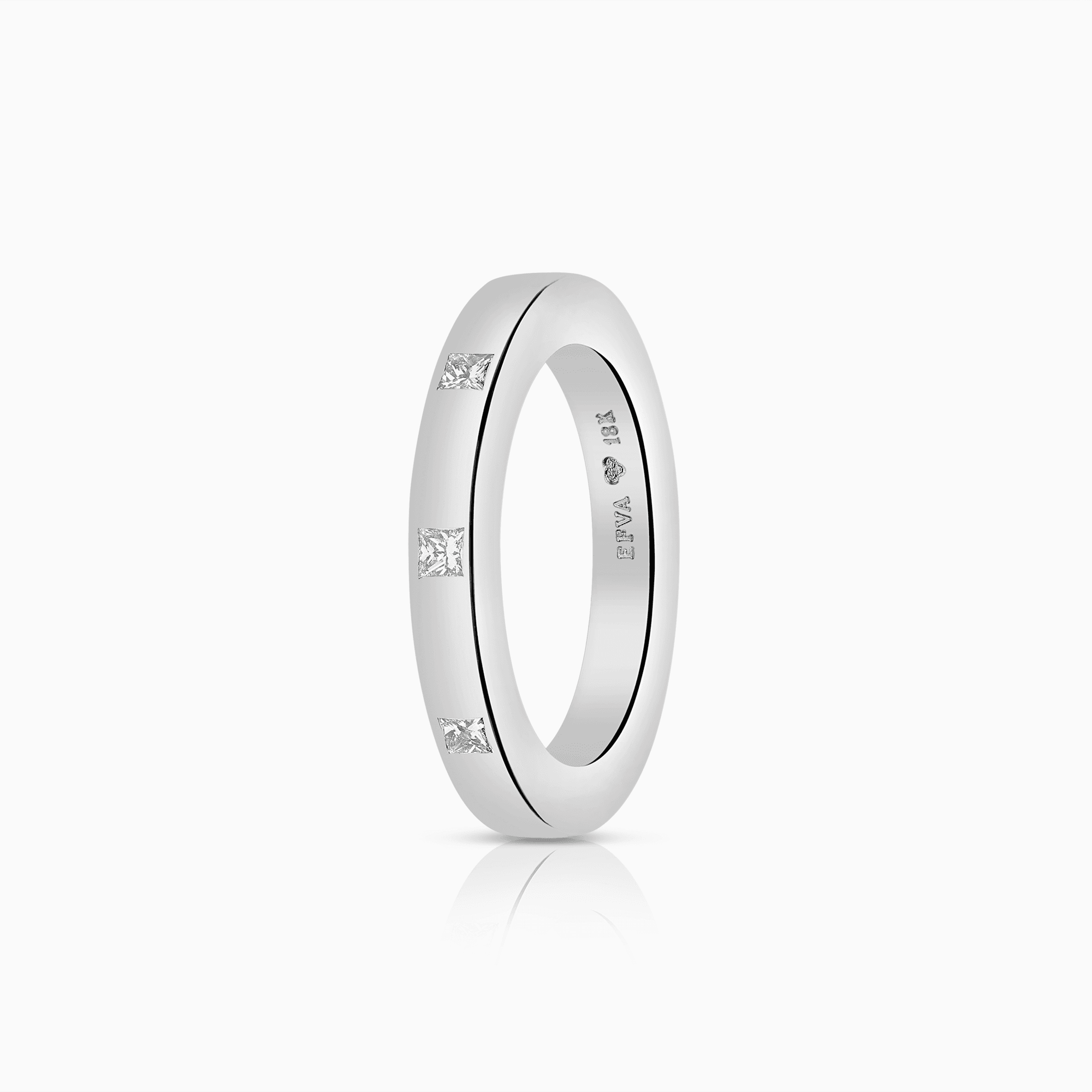Efva Attling High & I love you on top thin ring 0,15ct 18K vitguld