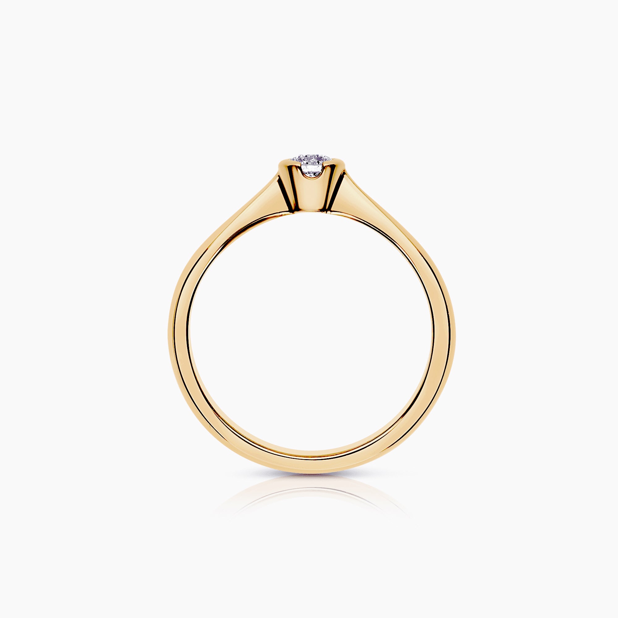 Enstensring 0,15ct 18K gull